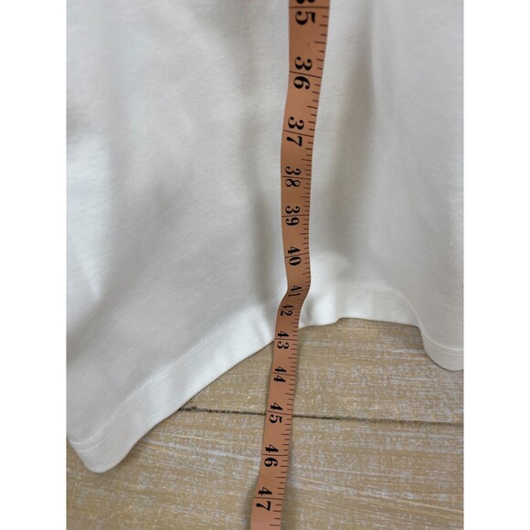 Lands' End Sleeveless Pleated Flare Tank Dress Women's Size S White & Navy - Picture 9 of 10